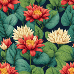 Seamless floral pattern background design