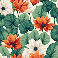 Seamless floral pattern background design