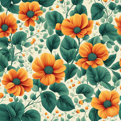 Seamless floral pattern background design