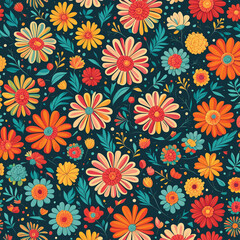 Seamless floral pattern background design