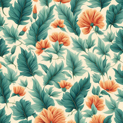 Seamless floral pattern background design