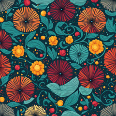 Seamless floral pattern background design