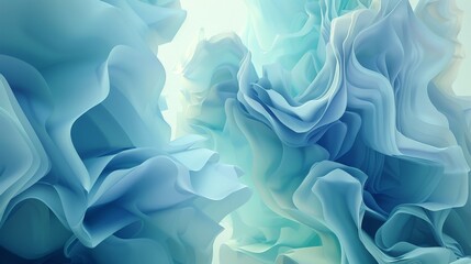 Obraz premium Wallpaper Abstract background forming wavy fluid shapes in blue tones, ideal for wallpapers, websites and banners