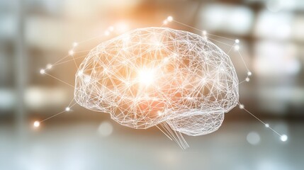 Close-up of human brain with intricate neural pathways, symbolizing cognitive biases and complex thought processes, ideal for educational or scientific presentations.