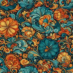 Seamless floral pattern background design