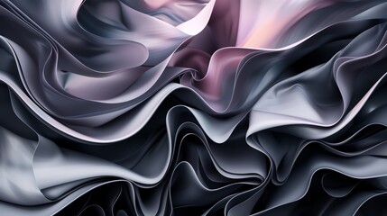Obraz premium Wallpaper Abstract background forming smooth waves flowing gently, in blue and purple colors