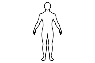 Minimal Human body Silhouette | vector silhouette illustration on white background