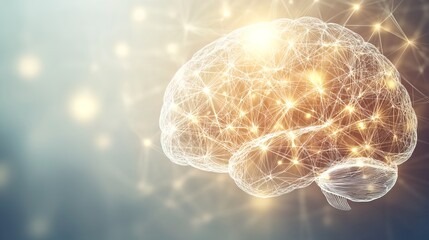 Fototapeta premium Close-up of human brain with intricate neural pathways, symbolizing cognitive biases and complex thought processes, ideal for educational or scientific presentations.