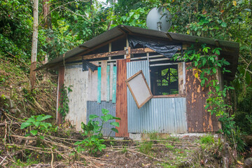 Abandoned house in the middle of the mountain