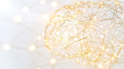 Close-up of human brain with intricate neural pathways, symbolizing cognitive biases and complex thought processes, ideal for educational or scientific presentations.