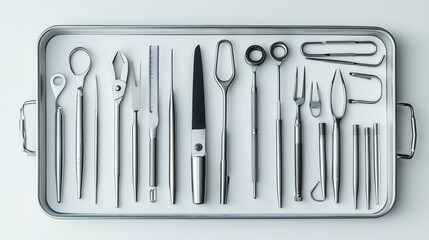 Sterile Surgical Instruments on Simple Tray