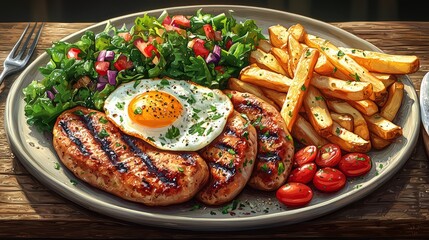 Traditional British breakfast dish