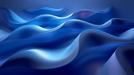 Obraz premium Wallpaper Abstract blue wave pattern flowing and creating a modern and minimalist design