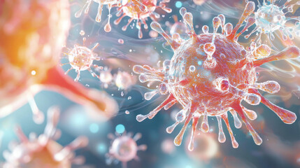 Microscopic View of a Virus