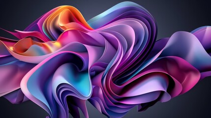 Obraz premium Wallpaper Colorful abstract waves background forming a modern and dynamic design