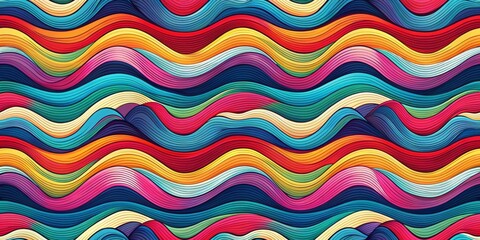 Elegant Modern Textile Pattern - High Resolution Abstract Waves Design for Digital Print, Seamless Trendy Background with Cute Wavy Line Motif, Perfect for Fabric and Wallpaper Design