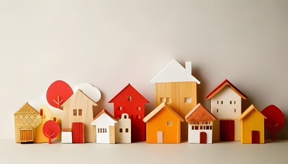 Abstract 3D cute Japanese neighborhood.