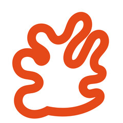 Orange outline abstract shapes 