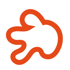 Fototapeta premium Orange outline abstract shapes 