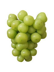Fresh green grapes isolated on white background, showcasing natural juicy fruit cluster for healthy eating, nutrition, and organic lifestyle concepts