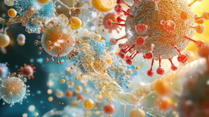 Microscopic World of Viruses and Bacteria