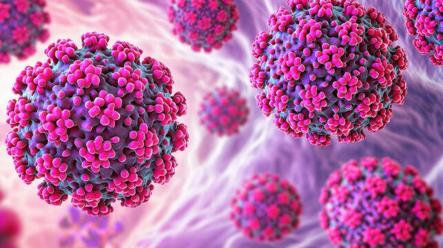 Virus Particle 3D Render