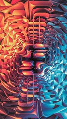 Fototapeta premium Abstract geometric pattern generative computational art illustration