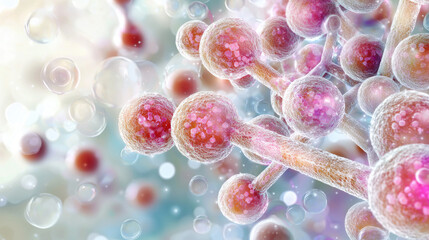 Microscopic View of Yeast Cells