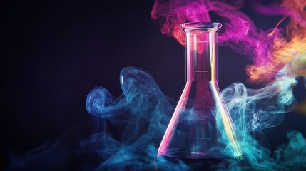 Beaker with Colorful Smoke