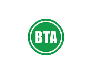 BTA Logo design vector template. BTA