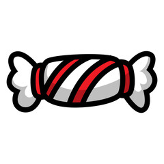 Naklejka premium Candy wrapper on white background