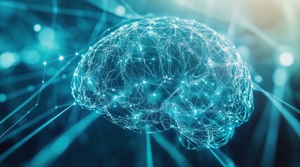Close-up of human brain with intricate neural pathways, symbolizing cognitive biases and complex thought processes, ideal for educational or scientific presentations.
