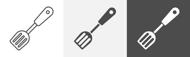 spatula icon Logo art vector in outline