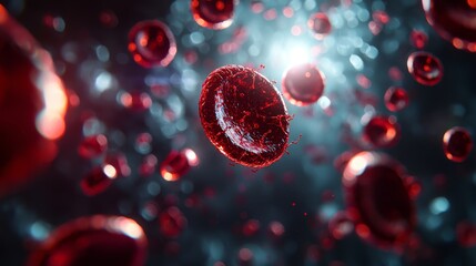 Blood Cells Under Stress with Damage Fragments
