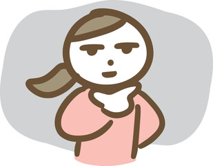 疑いの眼差しを向ける女性