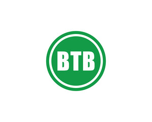 BTB Logo design vector template. BTB