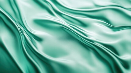 Obraz premium Abstract Green Silk Fabric