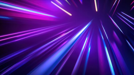 Obraz premium Abstract Neon Lights Speed Blur