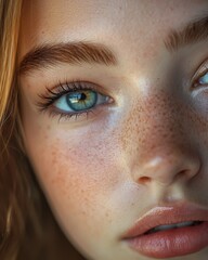 Obraz premium Close-Up of a Teenage Girl's Gentle Expression