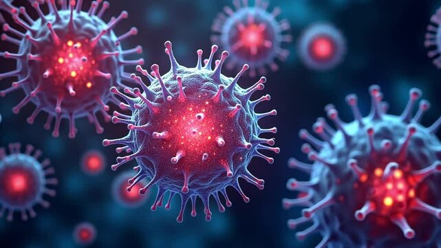 Futuristic illustration of stem cells, highlighting the potential for regeneration and scientific research. Conceptual artwork for biotechnology, healthcare innovations, and medical breakthroughs