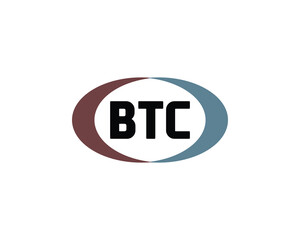 BTC logo design vector template. BTC