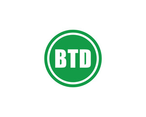 BTD logo design vector template. BTD