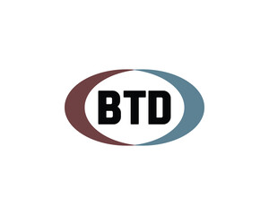 BTD logo design vector template. BTD