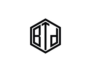 BTD logo design vector template. BTD
