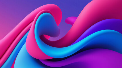 Obraz premium Neon Abstract with Fluid Shapes: The Vibrant Pulse of Abstract Neon