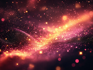 Obraz premium a vibrant display of a colorful explosion. It consists of a large explosion in the center with a dark background.