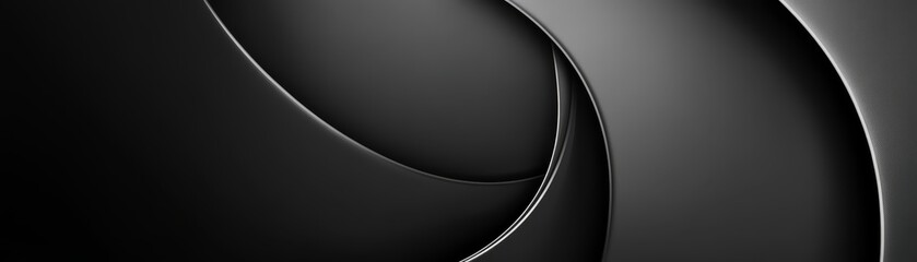 Abstract Black Curved Lines Background Texture