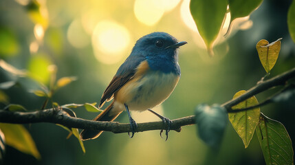 Obraz premium Peaceful birdwatching, rare species sighting