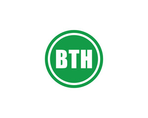 BTH logo design vector template. BTH