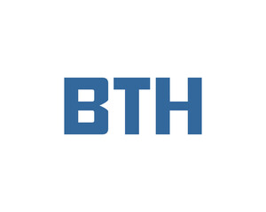 BTH logo design vector template. BTH